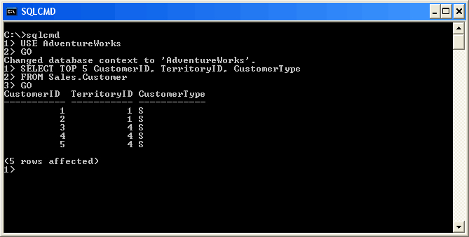 SQL SERVER - 2005 - Introduction and Explanation to sqlcmd sqlcmd4 