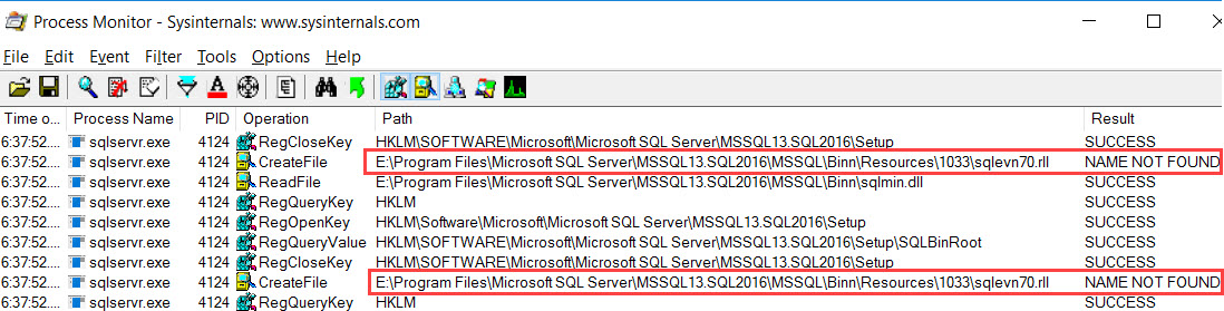 SQL SERVER - Startup Error - Your SQL Server Installation is Either Corrupt or Has Been Tampered With sqlenv70-02 