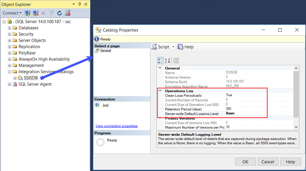 SQL SERVER - Huge Size of Table catalog.execution_component_phases in SSISDB ssisdb-size-01 