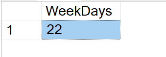 SQL SERVER - Find Business Days Between Dates BusinessDays 