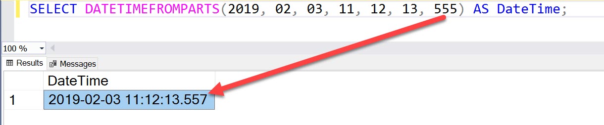 SQL SERVER - Building Date and Time with DATETIMEFROMPARTS() DATETIMEFROMPARTS2 