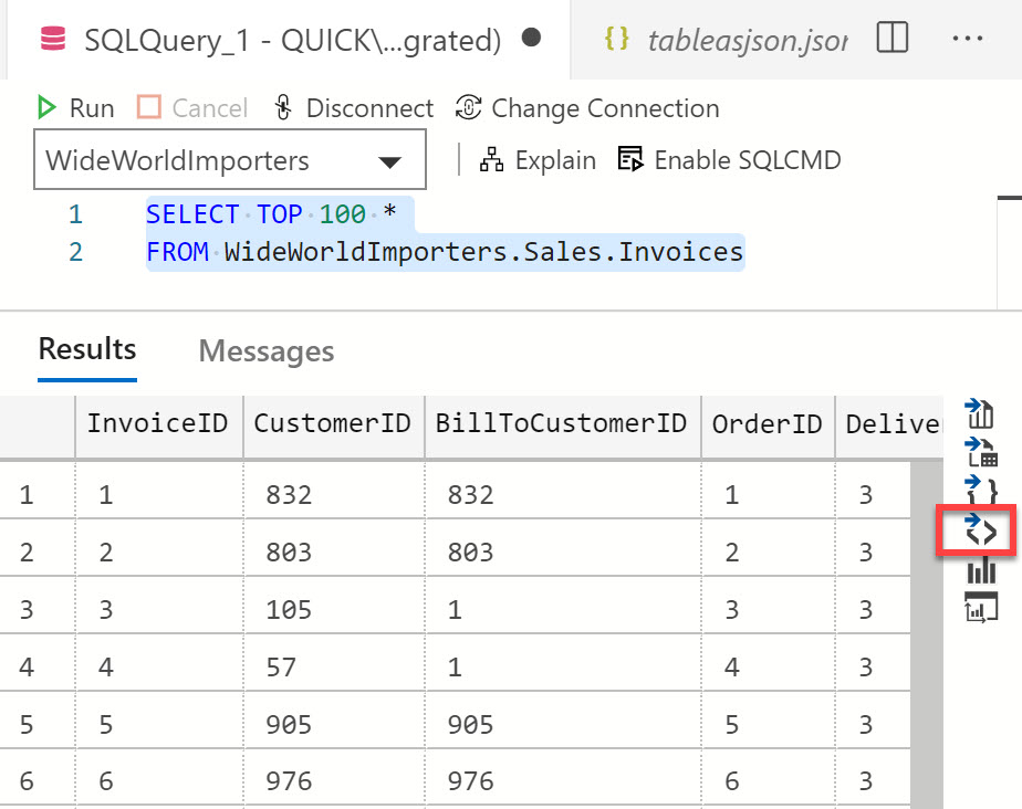 Azure Data Studio- Export Any SQL SERVER Query As JSON ads1 