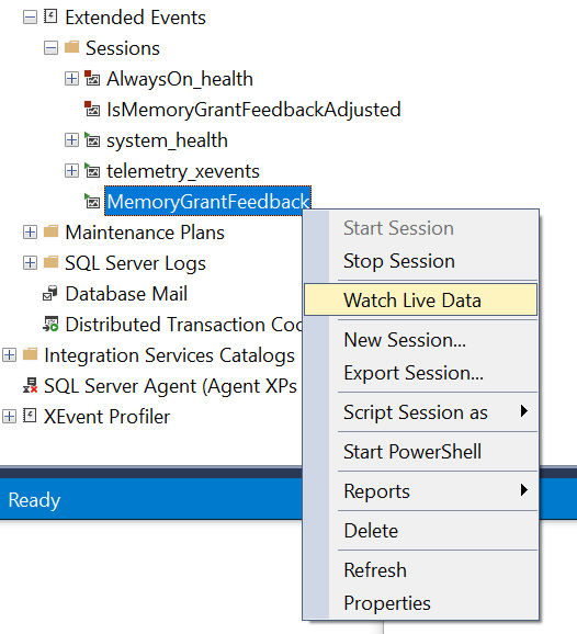 SQL SERVER - Extended Event to Capture Memory Grant Feedback capturememory11 