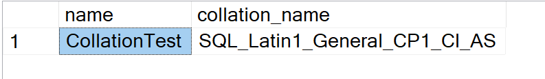 SQL SERVER - Change Database and Table Collation collation1 