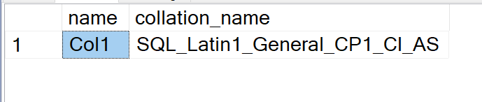 SQL SERVER - Change Database and Table Collation collation2 