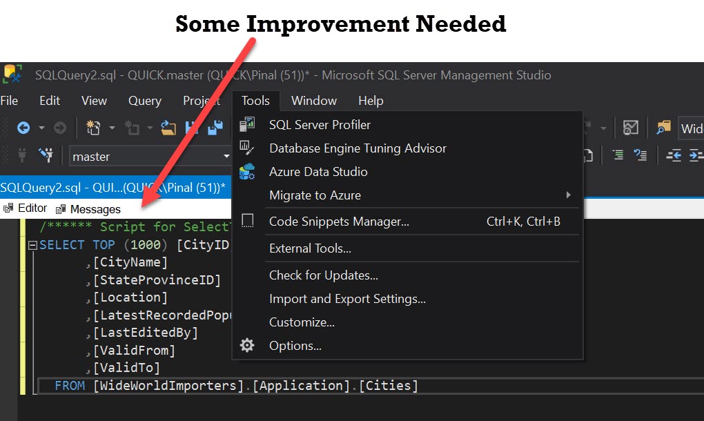 SQL SERVER Management Studio 18 - Enable Dark Theme darktheme5 