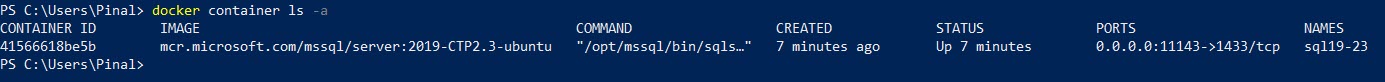 SQL SERVER - How to Get Started with Docker Containers with Latest SQL Server? docker8 