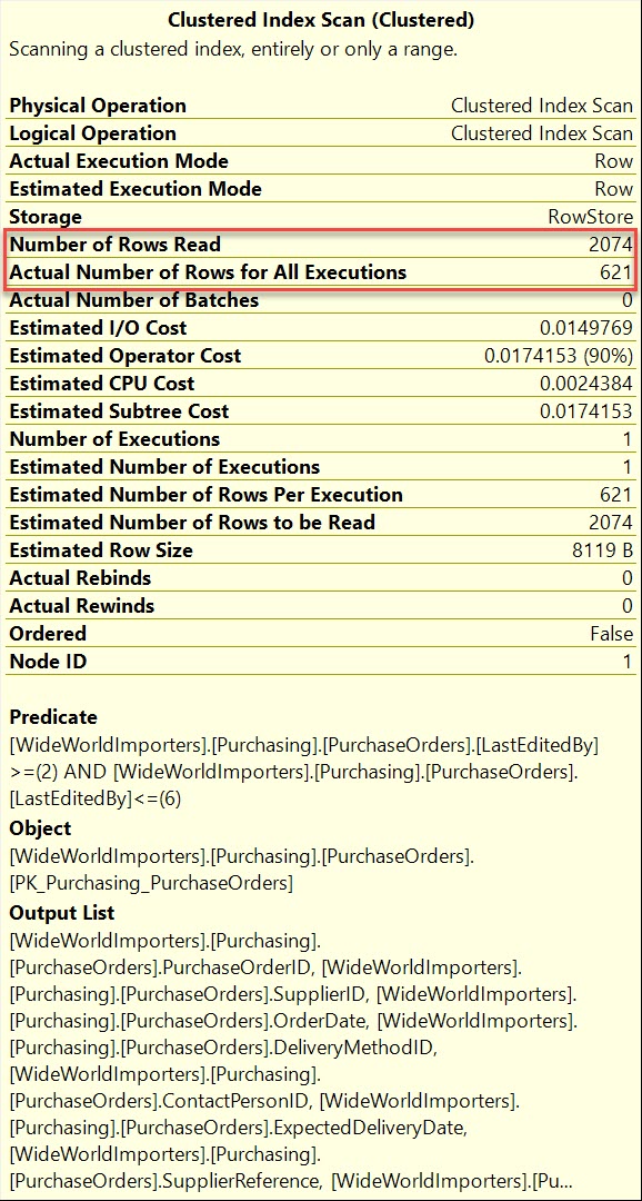 SQL SERVER - Number of Rows Read - Execution Plan first 