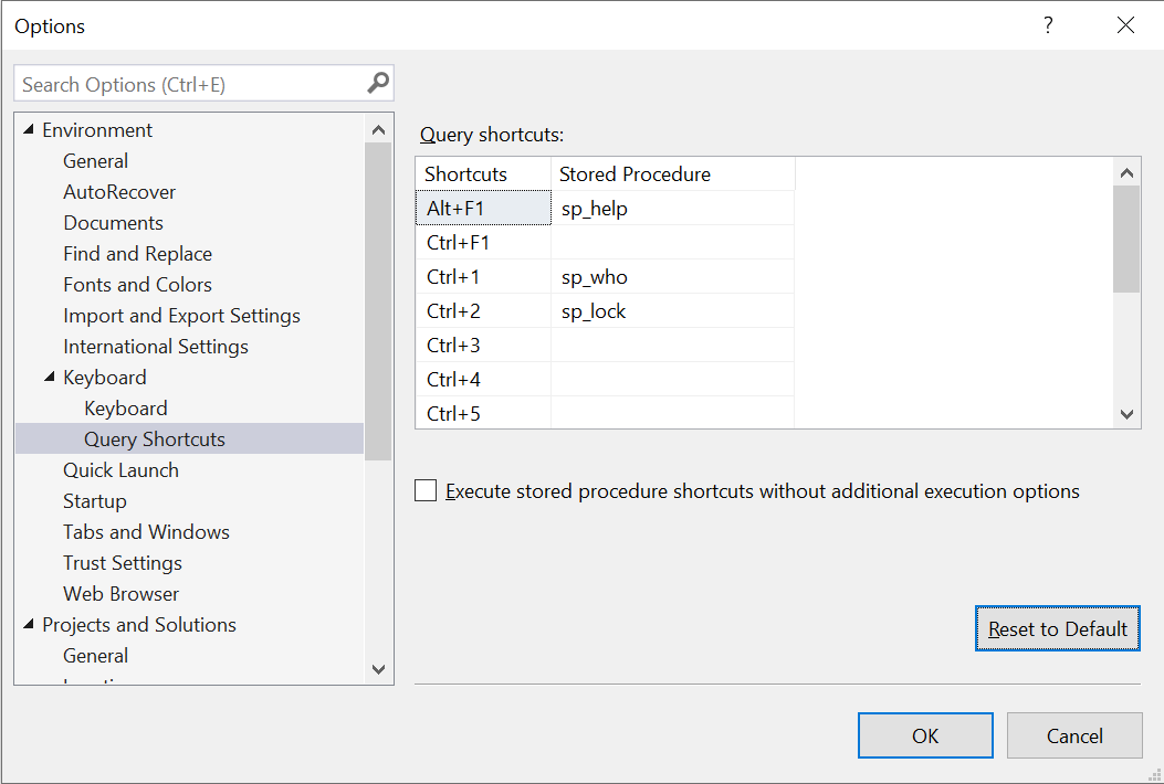 SQL SERVER - Query Shortcuts keyboardsc0 