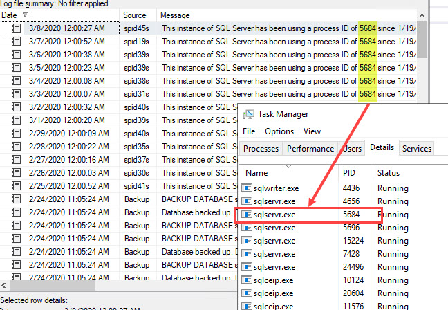SQL SERVER - Msg 17177 - This Instance of SQL Server Has Been Using a Process ID of %s since %s (local) %s (UTC) mid-message-02 