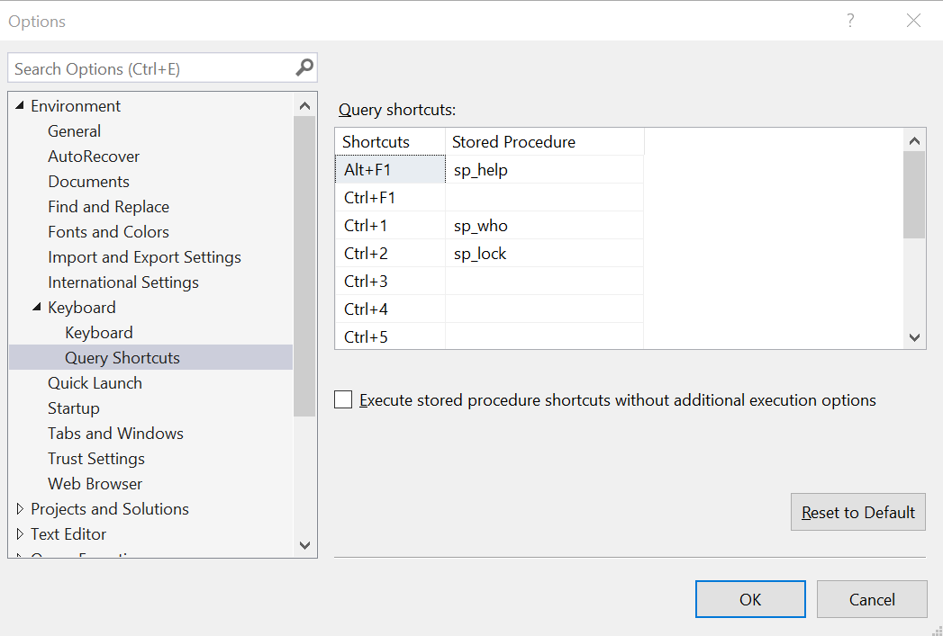 SQL SERVER - Configurable KeyBoard Query Shortcuts for SSMS queryshortcuts 