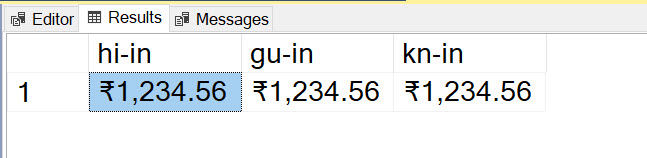 SQL SERVER - Display Rupee Symbol in SSMS rupee2 