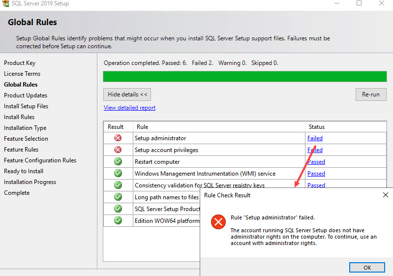 SQL SERVER - Install Error - The Account Running SQL Server Setup Does Not Have Administrator Rights On the Computer. To Continue, Use an Account With Administrator Rights setup-admin-err-01 