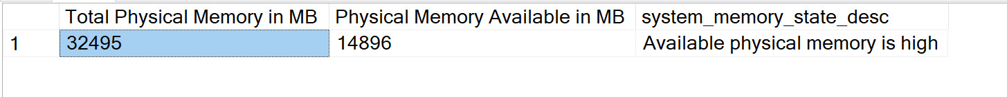 SQL SERVER - 3 Queries to Detect Memory Issues sqlmemory1 