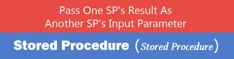SQL SERVER - Pass One Stored Procedure's Result as Another Stored Procedure's Parameter spparamsp-800x202 