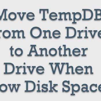 Low Disk