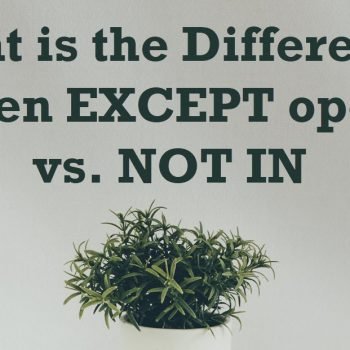Except Operator