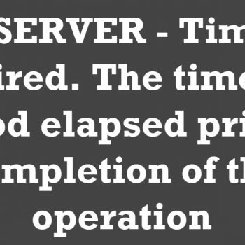 timeout period