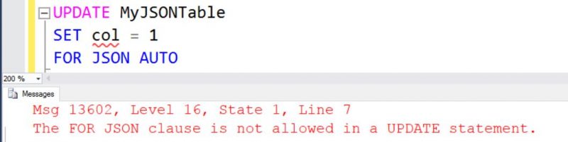 SQL SERVER - Fix Error Msg 13602 working with JSON documents JSON-SQL-Server-Error-Msg-13602-01-800x201 