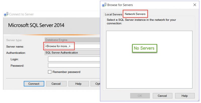 SQL SERVER - Network Servers List is Empty in SQL Server Management Studio empty-01-800x412 