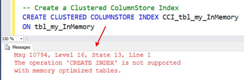 SQL SERVER - Fix Error Msg 10794, Level 16 - The operation 'CREATE INDEX' is not supported with memory optimized tables. error-cci-inmemory-800x264 