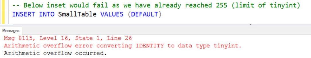 SQL SERVER - FIX : Msg 8115, Level 16, Arithmetic Overflow Error Converting IDENTITY to Data Type INT ident-overflow-01 