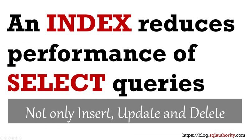 Can an Index Reduce Performance of SELECT Query? - Interview Question of the Week #234 indexperformance-800x450 