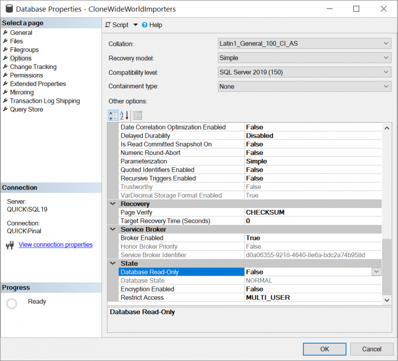 SQL SERVER - Copy Database Without Statistics Query Store CopyDatabase1-800x727 