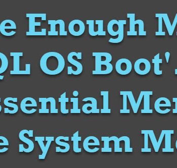 SQL OS Boot