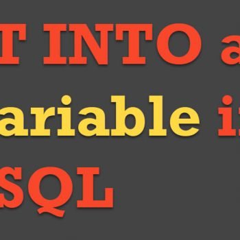 SELECT INTO a Table Variable