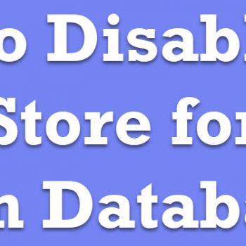 disable query store
