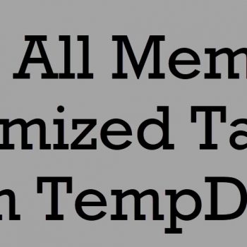 Tables in TempDB