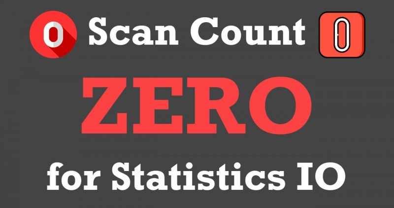 SQL SERVER - Scan Count Zero for Statistics IO zero-800x422 