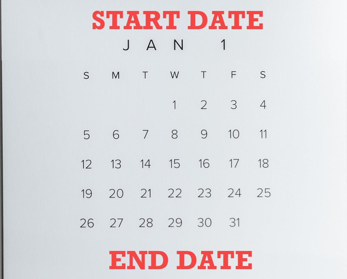 list all dates