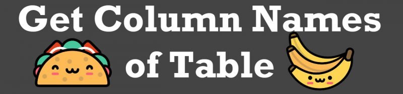 SQL SERVER - Get Column Names getcolnames-800x188 