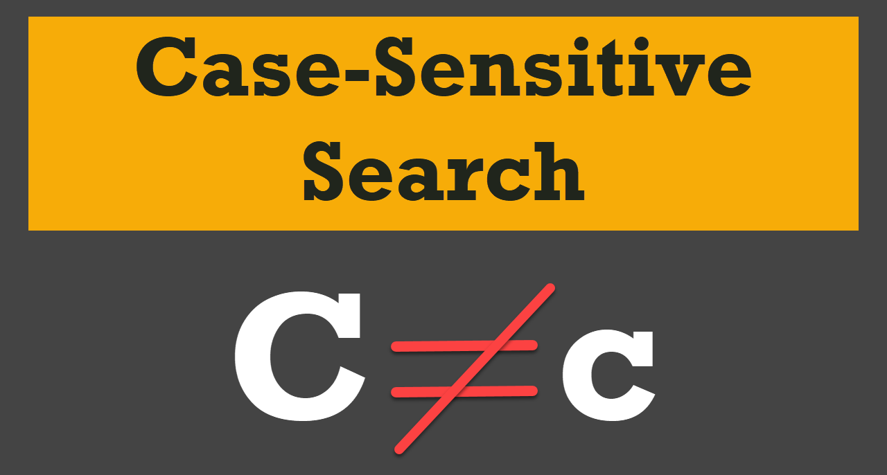 case-sensitive