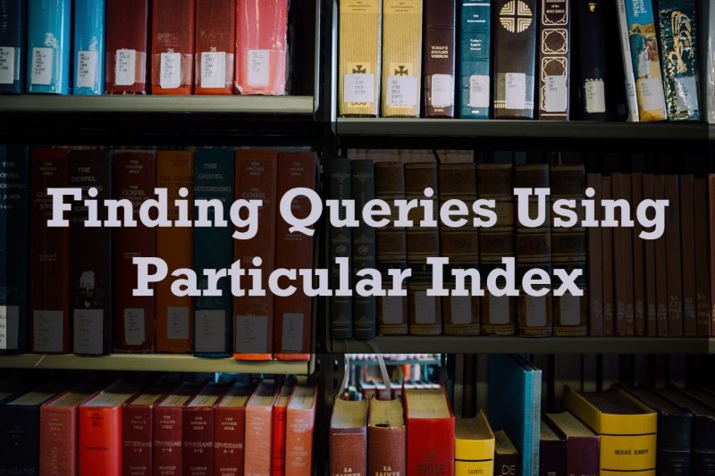 SQL SERVER - Finding Queries Using Particular Index ParticularIndex-800x533 