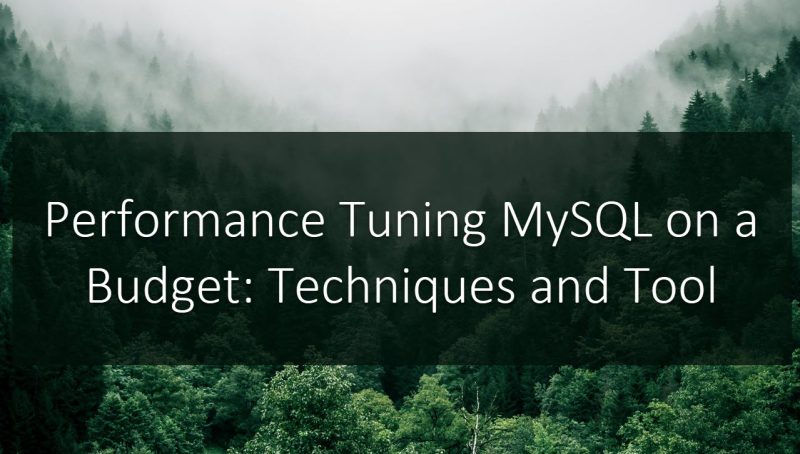 Performance Tuning MySQL on a Budget: Techniques and Tools techniques-and-tools-800x454 